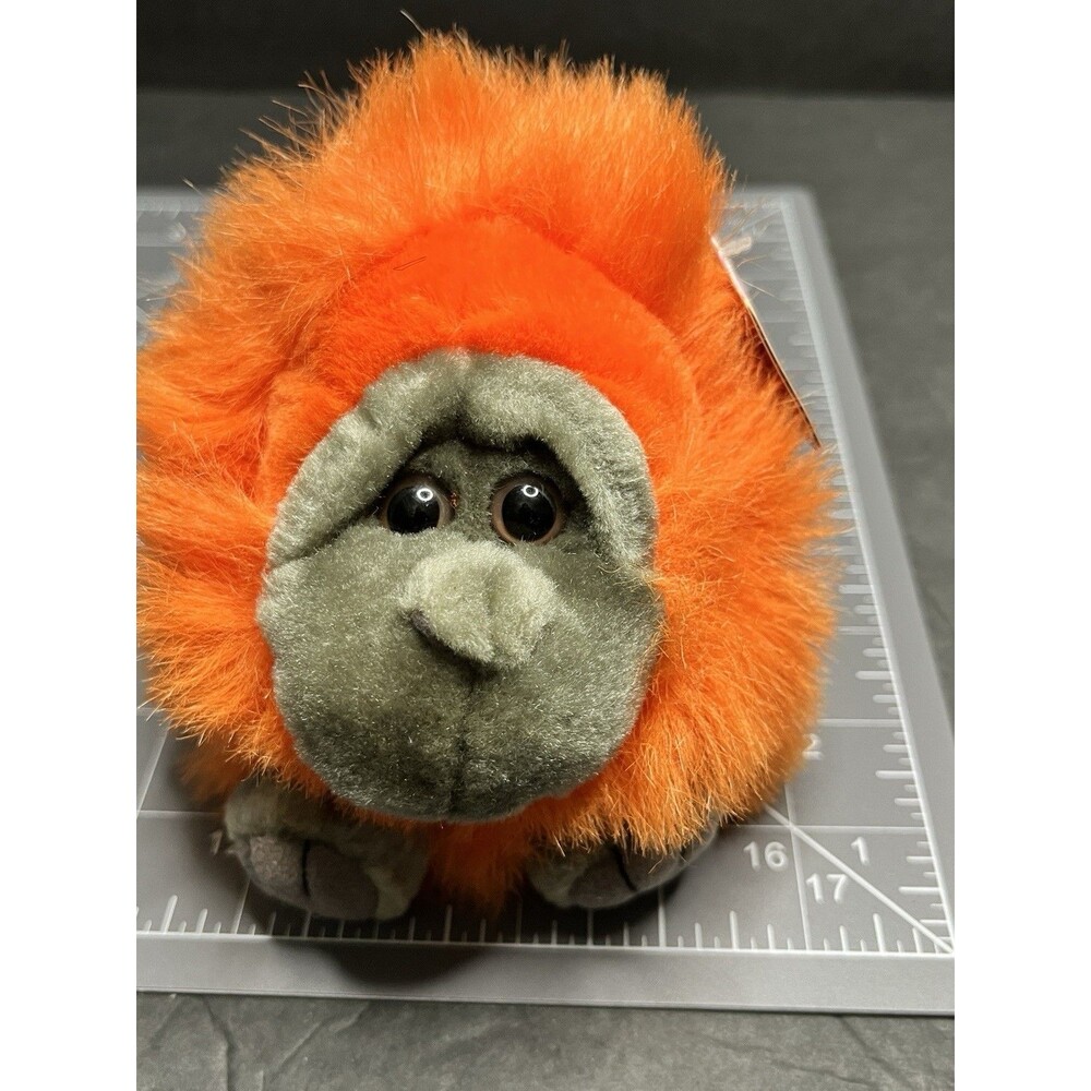 Swibco Puffkins OMAR the Orange Monkey 6” Plush Beanbag 1994 with Tags Stuffed - Picture 2 of 11